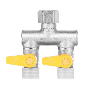 1/2`` Garden Hose Maniford Quick Connector 2 Outlet Two Way Splitter Valve Adapter ... (TYPE: B5PCS)