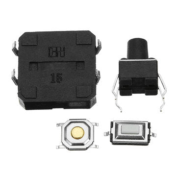Total 1200pcs Tactile Tact Mini Push Button Switch Packet Micro Switch Bags 12 Types Each 100pcs SMD