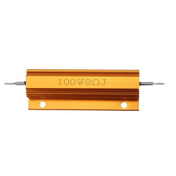 3pcs RX24 100W 8R 8RJ Metal Aluminum Case High Power Resistor Golden Metal Shell Case Heatsink Resis