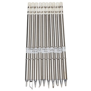 Drillpro 10pcs T12 Soldering Iron Tips Set for HAKKO FX951 FX952