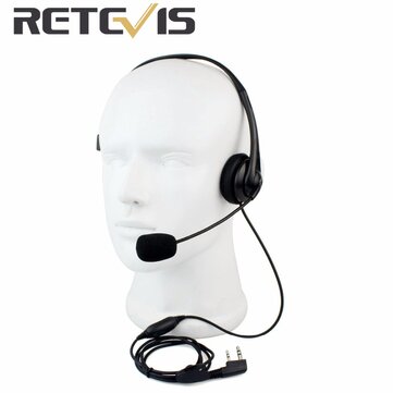 Retevis 2 Pin PTT Mic Headset for Baofeng Walkie Talkie Earpiece Quansheng Puxing TYT C9009A