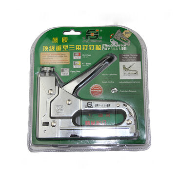 FUJIWARA Nail Stapler Manual Nail Guns Three-use Heavy-Duty Stainless Steel Nail Guns With 800 Stapl
