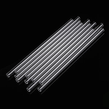 10Pcs 200x7x1mm Length 200mm OD 7mm 1mm Thick Wall Borosilicate Glass Blowing Tube Lab Factory Schoo