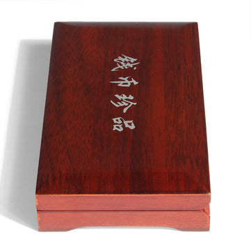 Oak Slab Wood Collection Coin Storage Box Display Holder for 2Pcs 52mm Round Coin