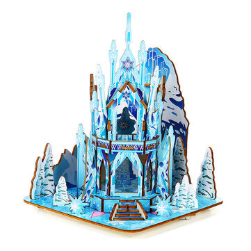 Wooden Ice Castle 3D DIY House Kit Puzzle Toys 3D Jigsaw Puzzle Assembly Model Educational Toy Chris