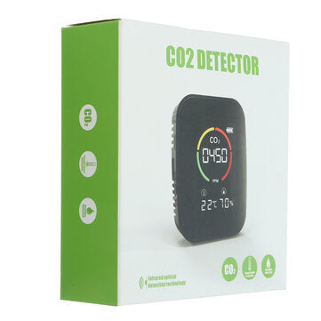 YZ-12 Carbon Dioxide Detector Portable Household USB Infrared Air Humidity Temperature