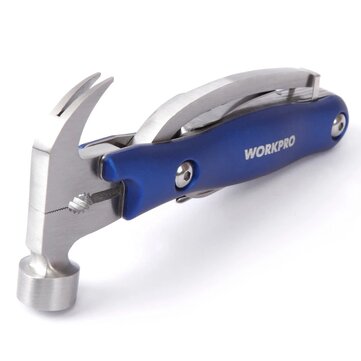 Workpro 12-in-1 MultiTools plier hand tools set wire stripper Hammer with Knife foldable Saw File Sc