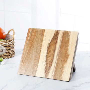 Wooden Magnetic Knifes Holder Block Kitchen Cookware Cutlery Storage Organizer Kitchen Storage Conta