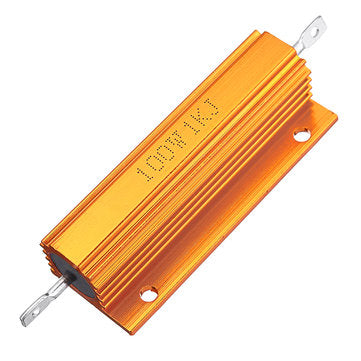 5pcs RX24 100W 1KR 1KRJ Metal Aluminum Case High Power Resistor Golden Metal Shell Case Heatsink Res