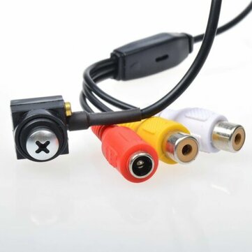 Mini Hidden HD 600TVL CMOS Lens CCTV white Screw Covert Home Security Camera