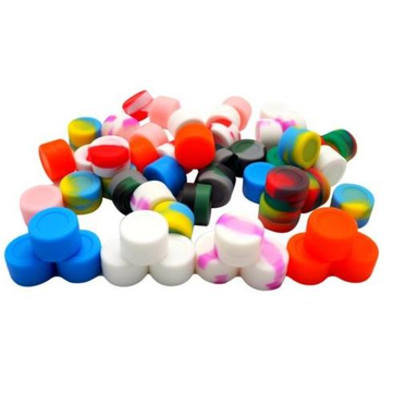 100 Pcs 2ML Colorful Round Silicone Non Stick Concentrate Containers Jar Storage Box