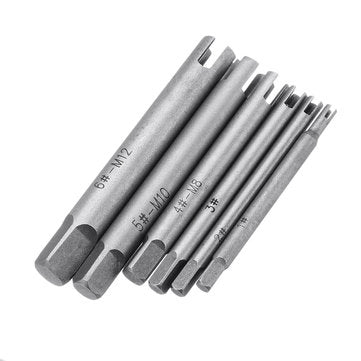 Drillpro 6pcs M4-M12 Damaged Screw Extractor Alloy Screw Bolt Remover