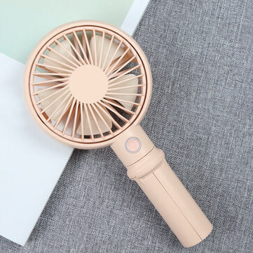 Benks Mini USB Rechargeable Handheld Desktop 3 Adjustable Speed Cooling Fan with C... (COLOR.: PINK)