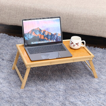 Wooden Laptop Table Stand Portable Folding Desk Notebook Table Stand Lap Tray Bed for Children Stude