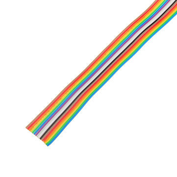 5pcs 5M 1.27mm Pitch Ribbon Cable 16P Flat Color Rainbow Ribbon Cable Wire Rainbow Cable