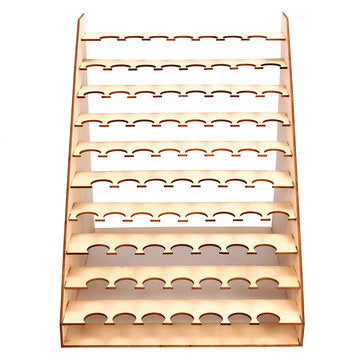 75 Pots Wooden Paint Bottles Storage Rack Holder Modular Master Color Organizer