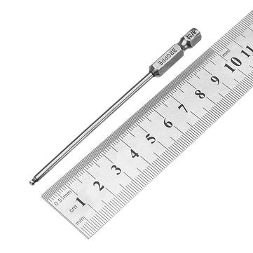 Broppe 7pcs SAE 5/64-5/16 Inch 100mm Magnetic Ball Screwdriver Bit 1/4 Inch Hex Shank
