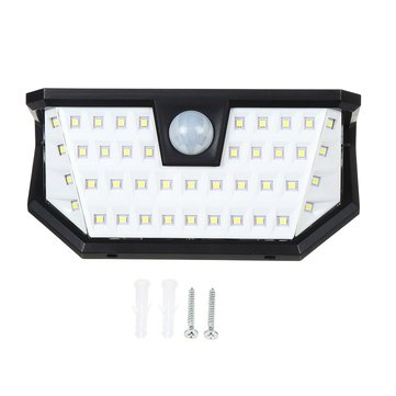 48 LED Solar Powered Wall Light Wide Angle Motion Sensor Outdoor Fence Lamp IP65