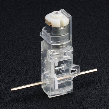 5pcs 1:28 Transparent Hexagonal Axis 130 Motor Gearbox for DIY Chassis Car Model