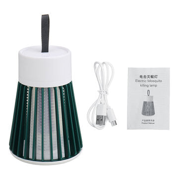 USB Rechargeable Electric Mosquito Killer Lamp 2 Modes Fly Insect Trap Zapper (COLOR: GREEN)