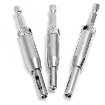 3pcs HSS Self Centering Hinge Drill Bit Holes Wood Working Reaming Tool Countersink Drill Bit