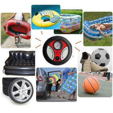 DC 12V Portable Air Compressor Car Bicycle Tire Pump Sports Balls Airbeds Inflatable Toys Air Pump +