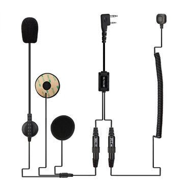 Retevis EHK008 Motorcycle Helmet Headset with Finger PTT and Microphone for Retevis Kenwoood TYT Bao