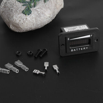 10 Segment LED 36V Battery Indicator Battery Tester Meter Gauge Coulombmeter for Golf Cart Yacht RV