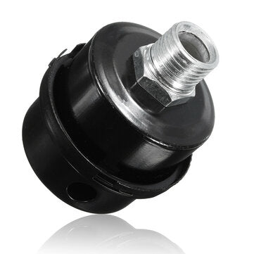 MPT1/2Inch 20mm Thread Dia Black Metal Air Compressor Intake Filter Noise Muffler Silencer