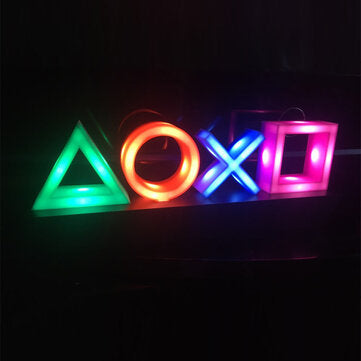 USB Neon Light Game Icon Lamp Voice Control Dimmable Bar Club KTV Wall Bar Atmosphere Decorative Com