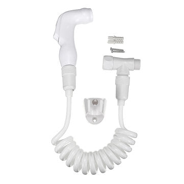 Toilet Shattaf Adapter Spray Handheld Home Shower Head Wall Bracket Hose Kit