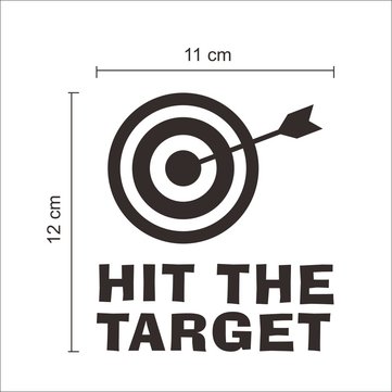 Honana BC-577 Hit The Target Toilet Wall Sticker Bathoom Decor Thinking 15 x 13cm Funny Toilet Entra