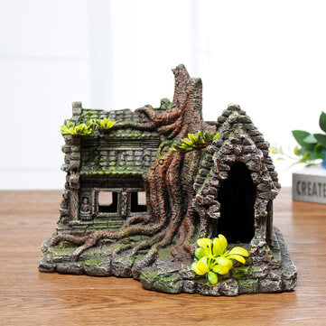 Resin Sculpture Model Fishtank Decorations Hideing Hole Aquarium Rockery Landscaping Castle For Home