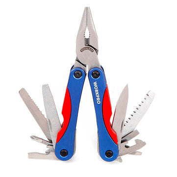 WORKPRO 2PCS 15 in 1 Multi-function Folding Tool Kitchen Bottle Opener Sharp Pocket Multitool Pliers