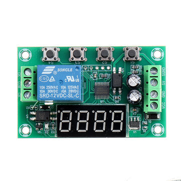 XH-M263 DC12V Relay Module Delay Timing Pulse Cycle Power Off Trigger Time Control Circuit Switch