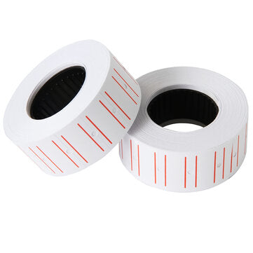 Deli 10 Rolls Price Labels Paper Single Row White Tag Paper Supermarket Grocery Shop Paper Stickers
