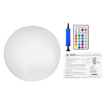 Solar Power Inflatable Ball LED Night Light Cordless Pool Floating Garden Decor (QUANTITY: 1PC)