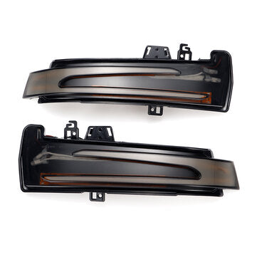 LED Side Mirror Sequential Dynamic Turn Signal Lights For Mercedes A B C E S CLS C... (COLOR: BLACK)