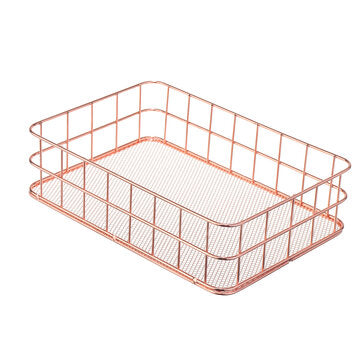 Rose Gold Metal Net Iron Art Storage Desktop Organiser Office Pen Pot Stationery Holde... (TYPE: .A)
