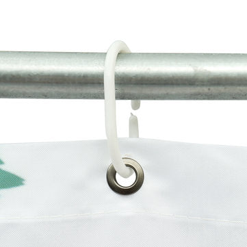71``x71`` Long Peach Blossom Pattern Waterproof Polyester Shower Curtain with Hooks