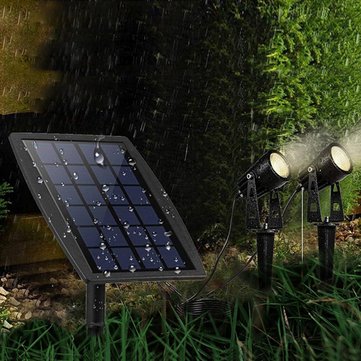 Solar Powered 2 in 1 LED Light Waterproof Light-controlled Sensor Spotlights Outdoor Garden Lawn Yar