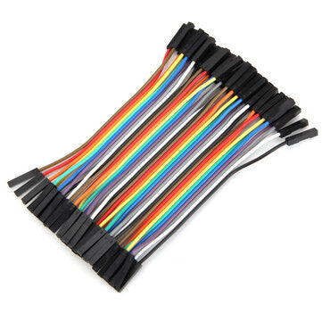 40pcs 10cm Female To Female Jumper Cable Dupont Wire