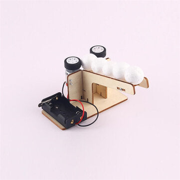 DIY 3D Wooden Puzzle Toys Handmade Assembly Electric Ball Pitching Machine Kits Scientific Early Lea