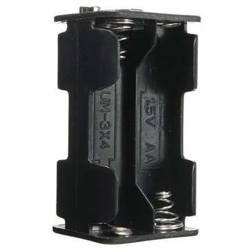 4-Slot 4 x AA Battery Back To Back Holder Case Box