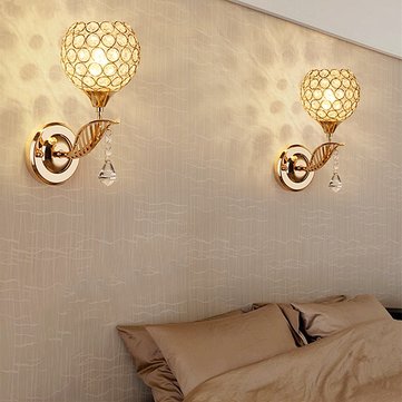 E27 Modern Crystal Wall Light Living Room Corridor Balcony Lamp 220V
