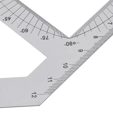 Woodworking 45/90 Degree Triangle Ruler Carpenter L Square Marking Ruler Angle Ruler