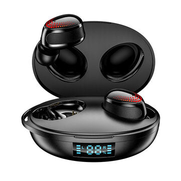 Bakeey K1 TWS bluetooth V5.0 Wireless Headset Touch Control Dual Digital Display I... (COLOR: BLACK)