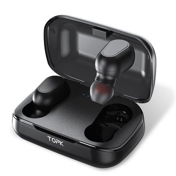 TOPK F22 TWS bluetooth 5.0 True Wireless Earphone LED Display Button Control Sports Headphones With