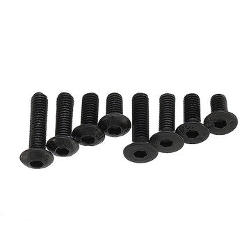 Suleve M3CH8 M3 Carbon Steel Hex Socket Flat Head Button Head Screws Flat Washers Assortment 180p