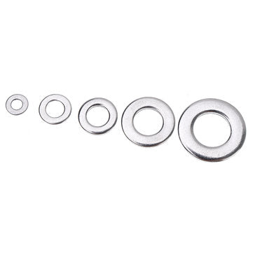 Suleve MXSW4 105Pcs Stainless Steel Gasket O Type Flat Gasket Washer Set m3/4/5/6/8/10
